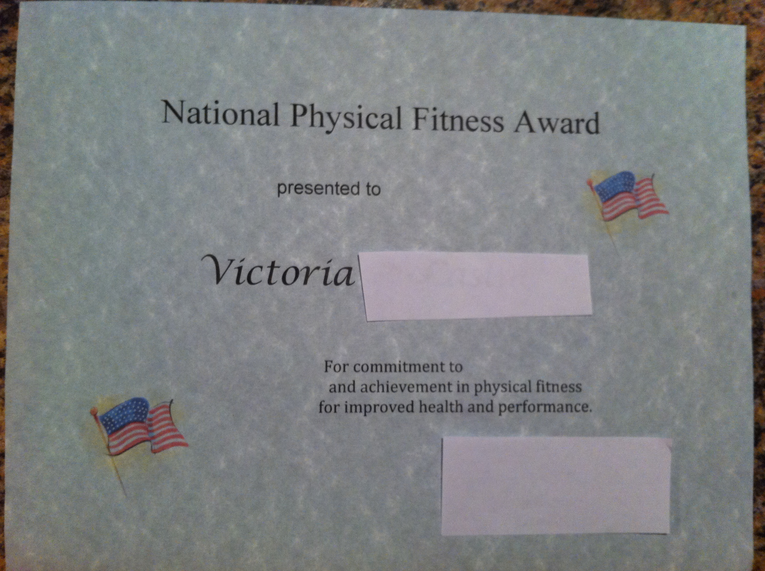 Physical Fitness Award